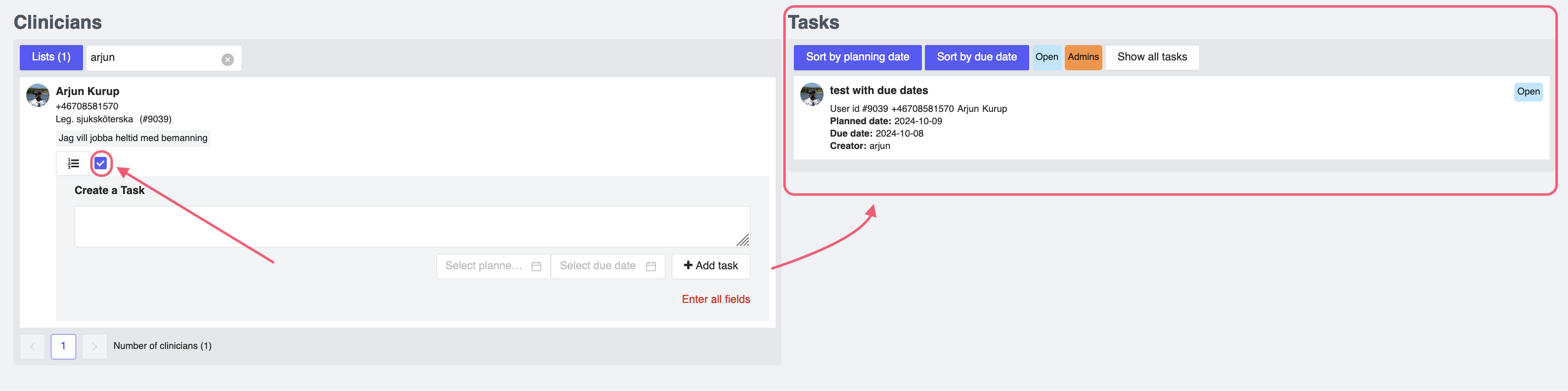 Activity Board View Task