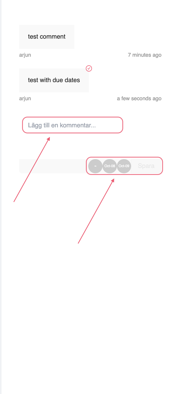 Consultant Comments View
