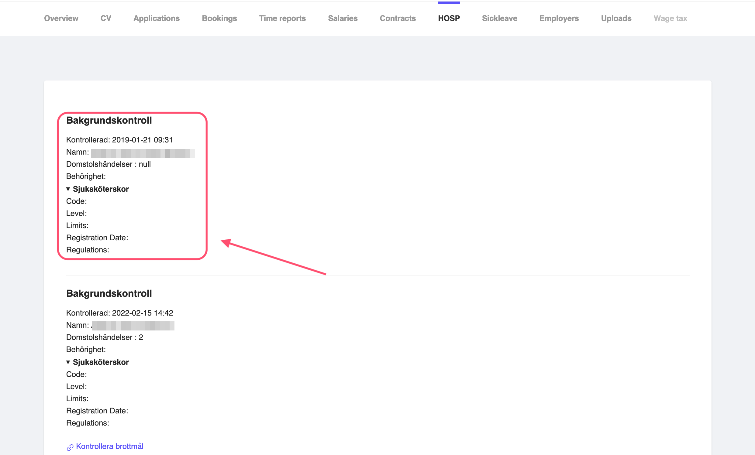 Consultant HOSP Check One