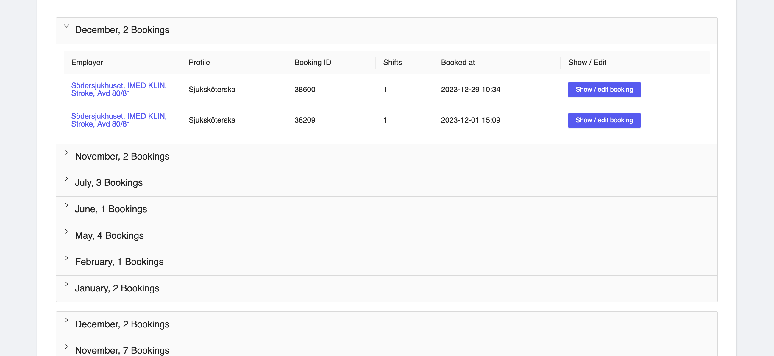 Consultant Month Wise Booking