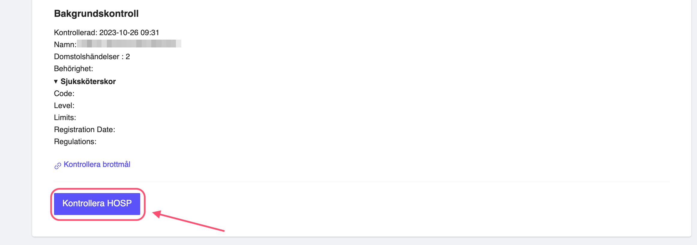 Consultant New HOSP Check