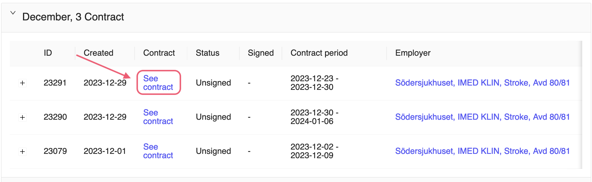 Consultant View Contract