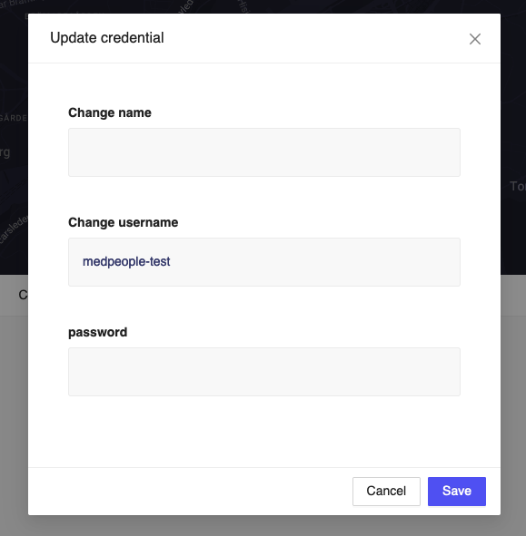 Update employer change credentials