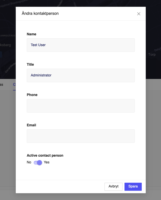 Add employer contact person