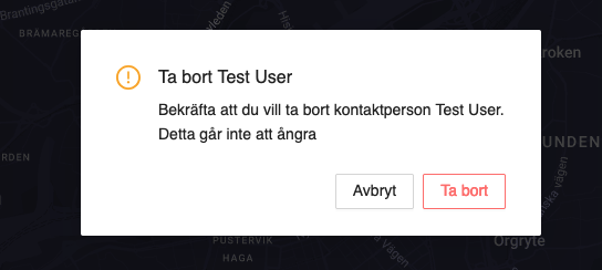 Delete employer contact person