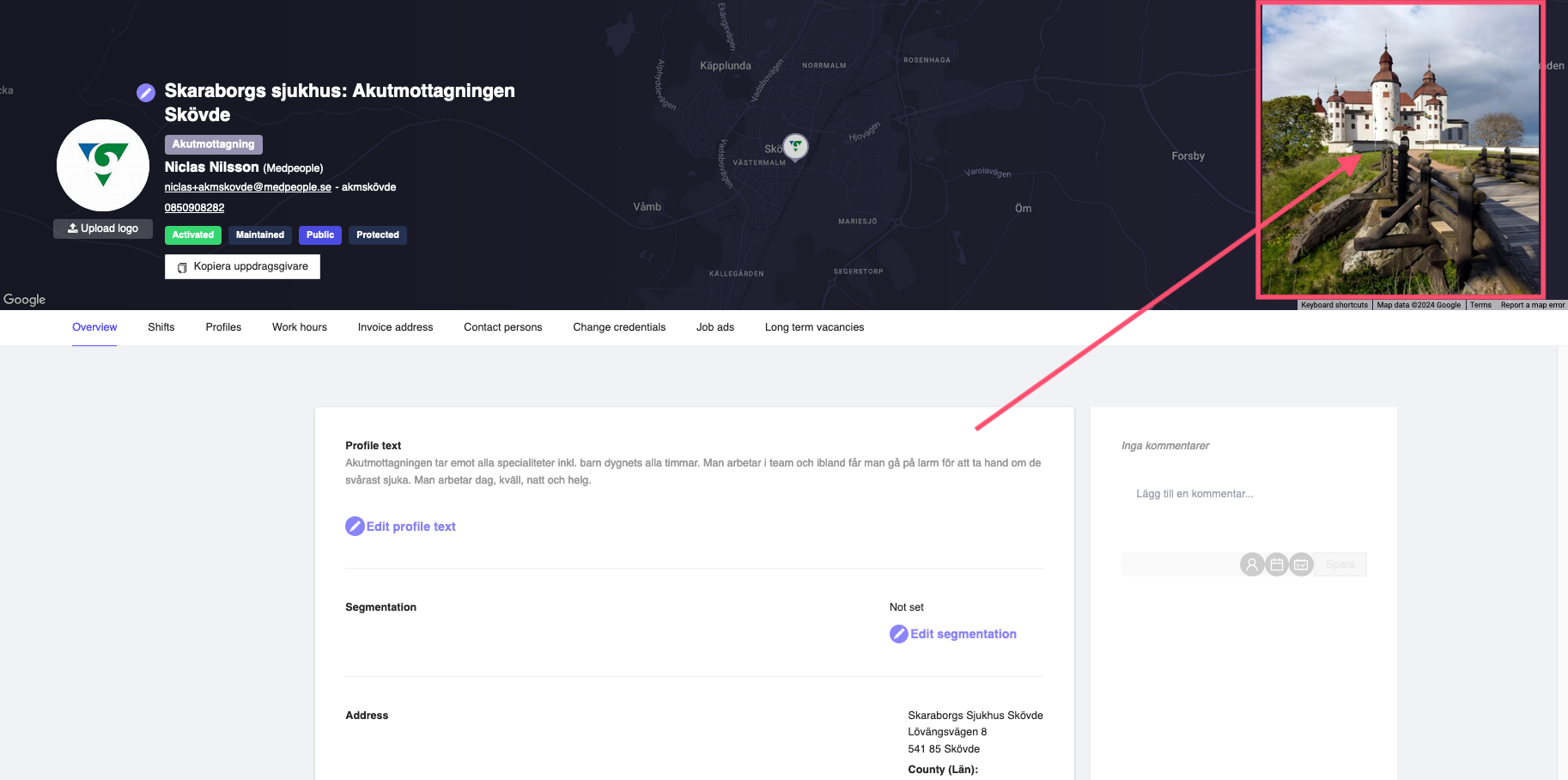 Employers edit profile