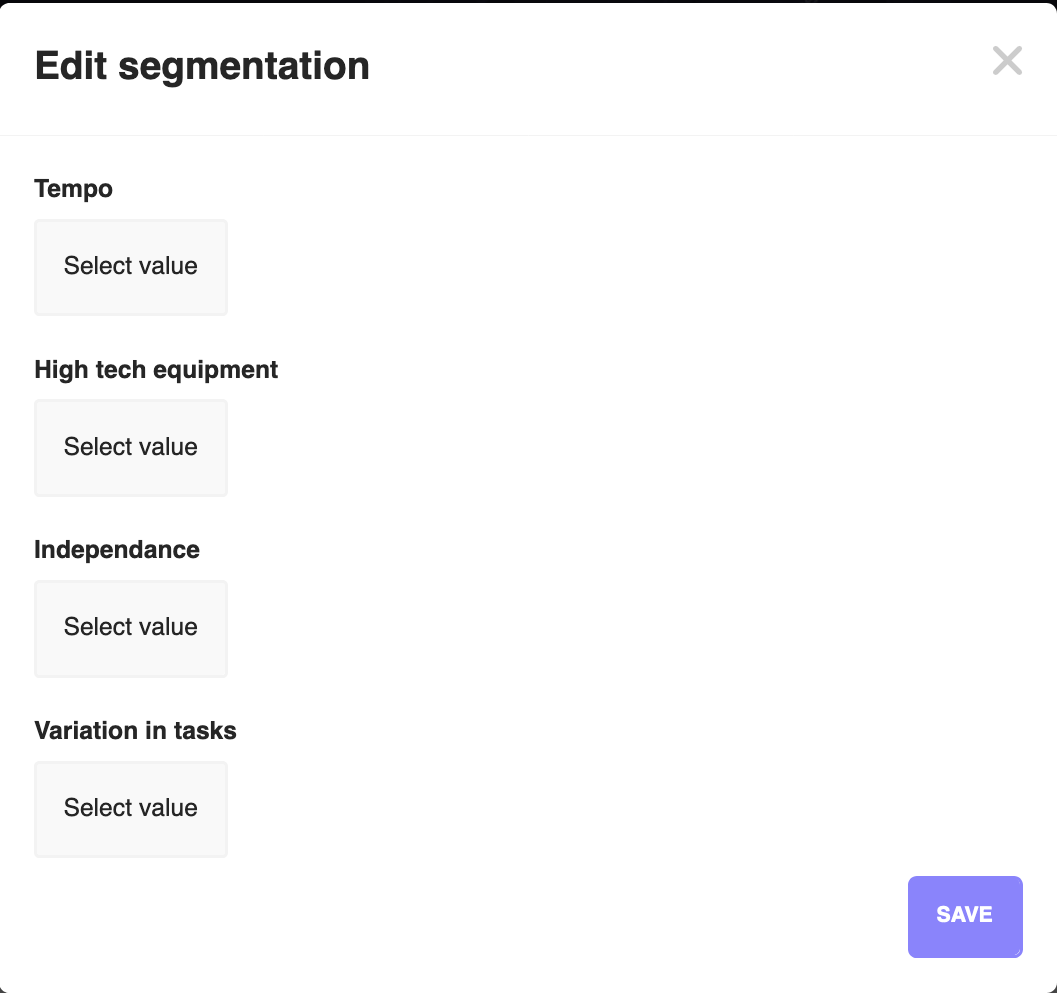 Overview Segmentations